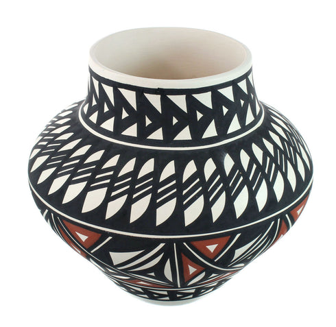 Native American Hand Crafted Acoma Pottery By Artist L. Concho, B. Ortiz SN20011